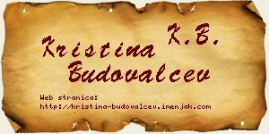 Kristina Budovalčev vizit kartica